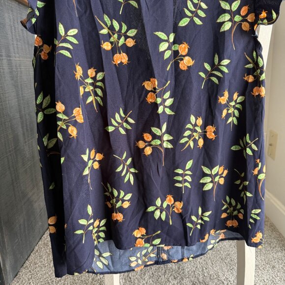 SHEIN Blue with orange florals - Picture 2 of 3